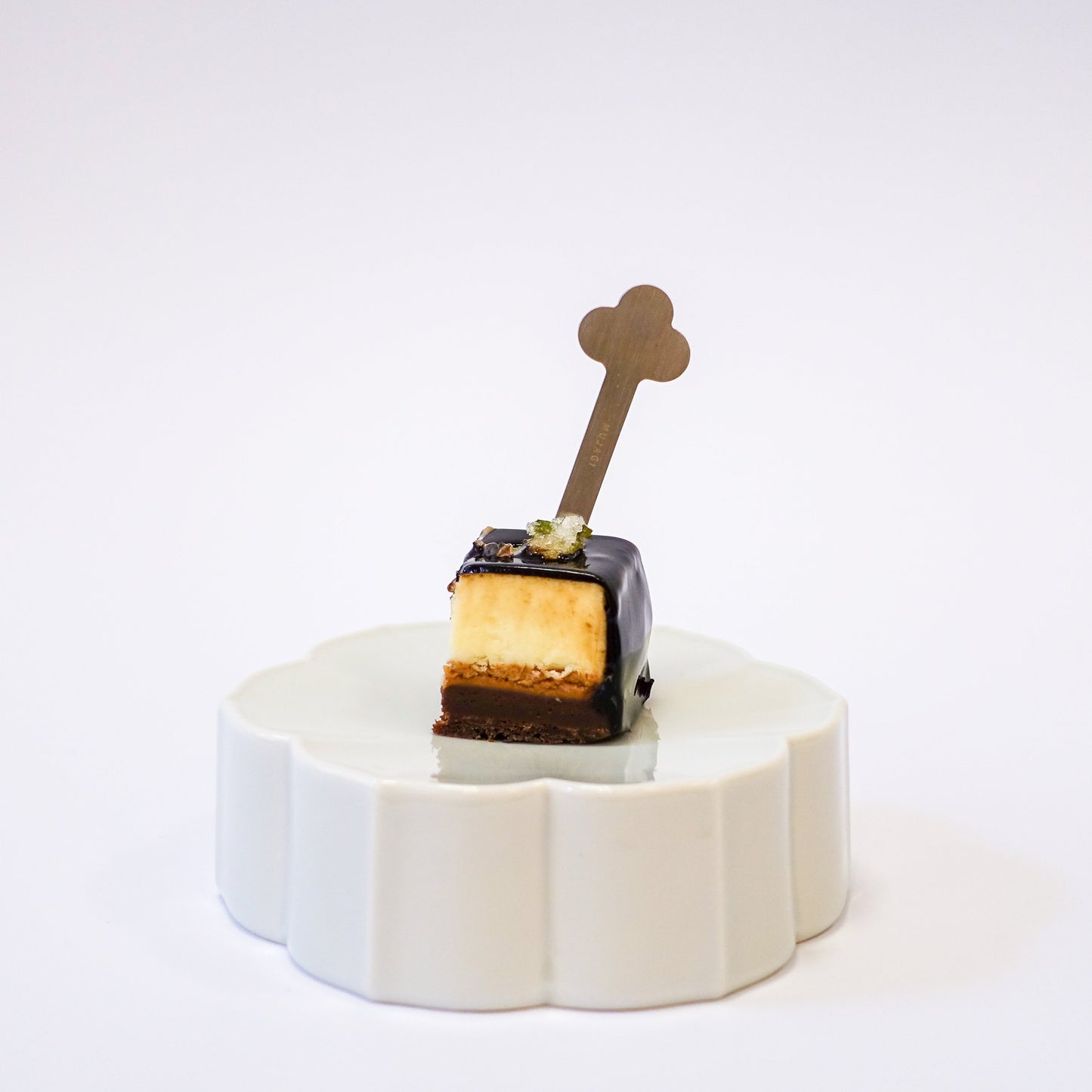 Mini-Dessertgabel mit blumenförmiger Spitze
